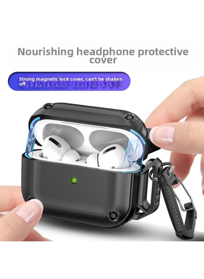 Generic - Magnetic Airpods Pro2 Generation Protective Cover For Apple Ear Shell Pro Second Generation Protective Shell 3 Generation Lock Cover-Color:Red-Applicable Model:Airpods 3 Generations - Image 1