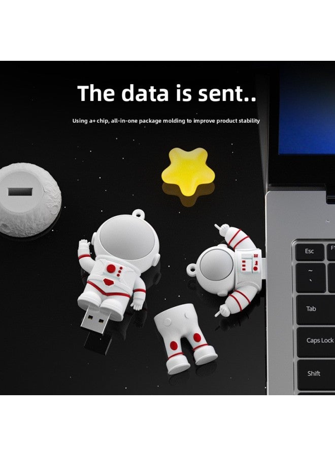 Private Model U Disk Creative Astronaut Spaceman Large Capacity Mobile Phone USB Flash Disk Cultural And Creative Exhibition Activity Gift U Disk-Color:Explorer Number + Type-c Transfer Interface-Capacity:3.0-64G  - Image 3