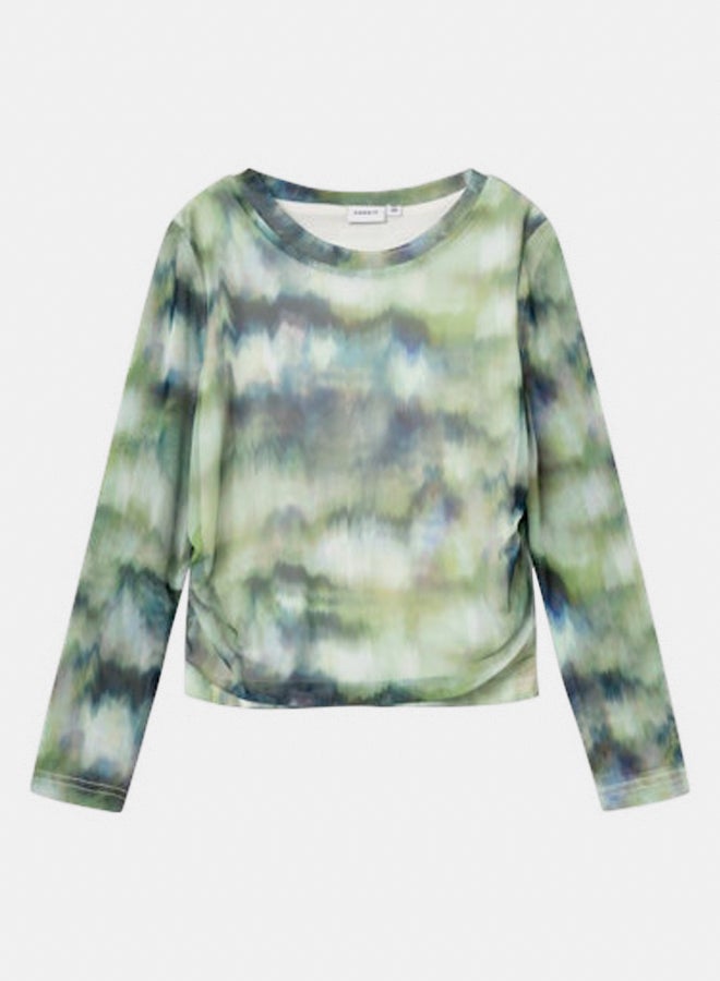 name it Girls Osejle Longsleeve Short Top - Image 1