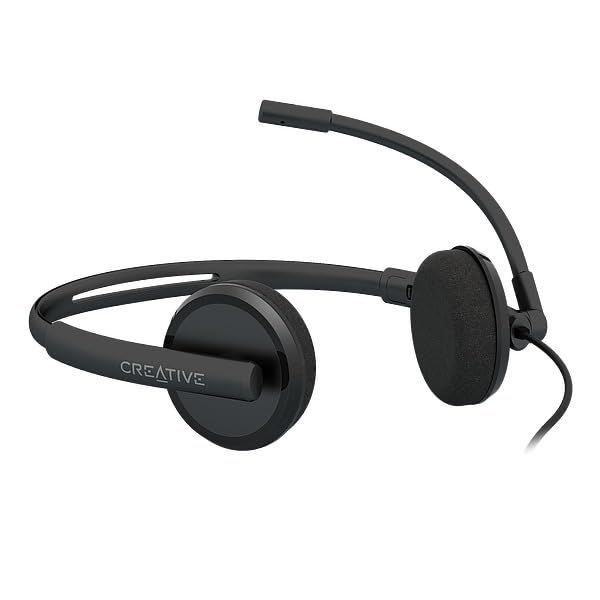 Creative Hs-220 USB Headset with Noise-Cancelling Mic and Inline Remote - On Ear, Black - Image 4