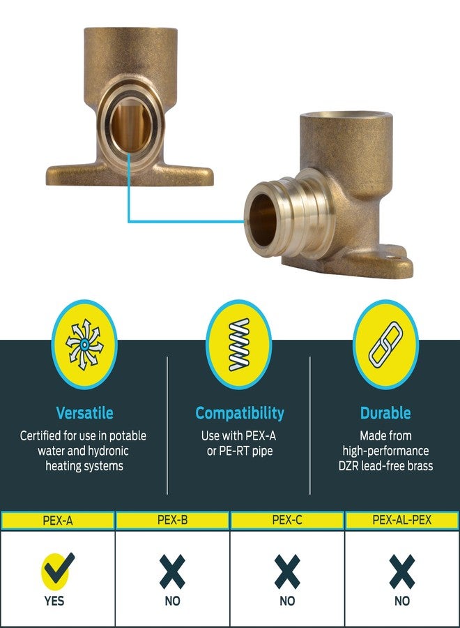 SharkBite 1/2 x 1/2 Inch Expansion FNPT 90 Degree Drop Ear Elbow for PEX-A Pipe, Brass Plumbing Fittings, Female Elbow Fitting for PEX-A Tubing, UAB334LFA - Image 3