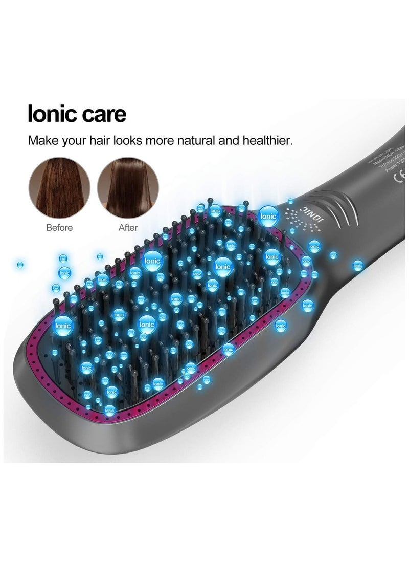 RUKYU - 3 In 1 Hair Dryer Brush & Straightener Brush, Professional 1200W Powerful Ceramic Tourmaline Ionic Hot Air Brush, 3 Heat/2 Speed Settings One Step Hair Dryer And Styler For All Hair Types - Image 1