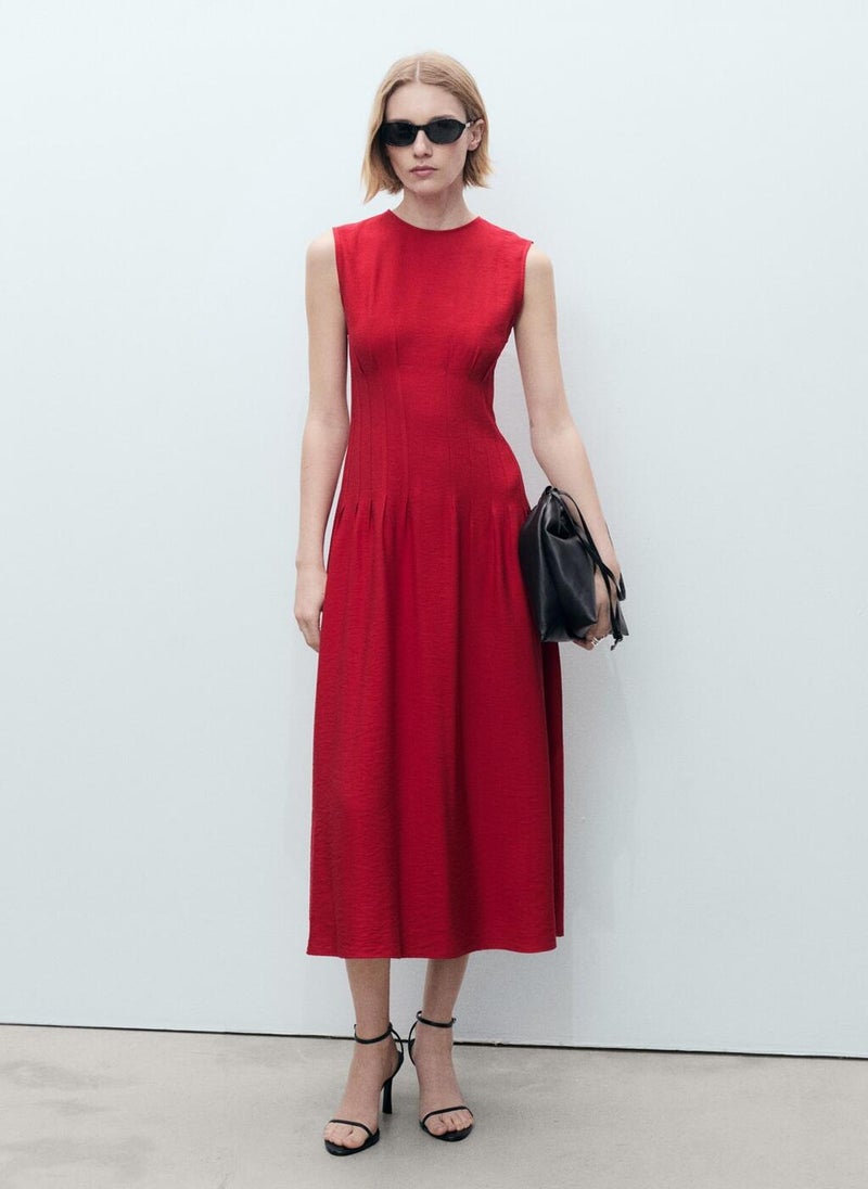 MANGO - A-Line With Pleats Dress - Image 1