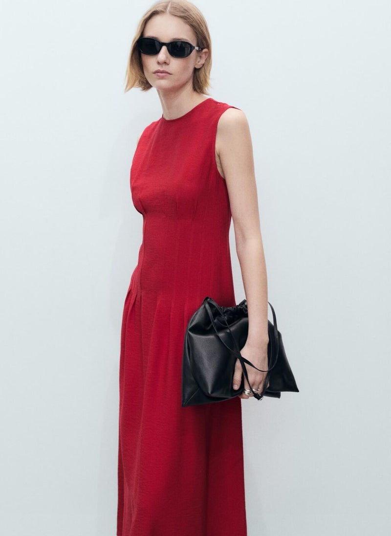 MANGO - A-Line With Pleats Dress - Image 1