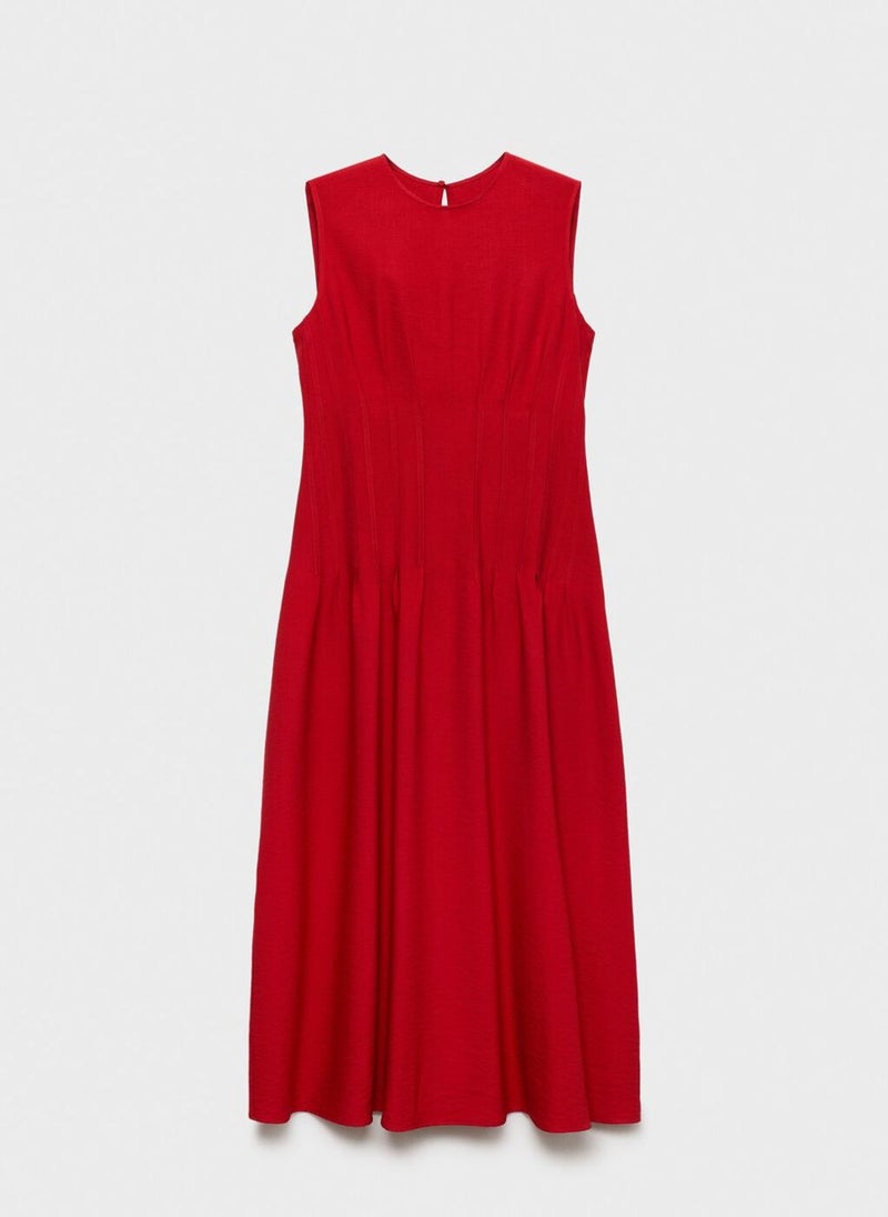 MANGO - A-Line With Pleats Dress - Image 1