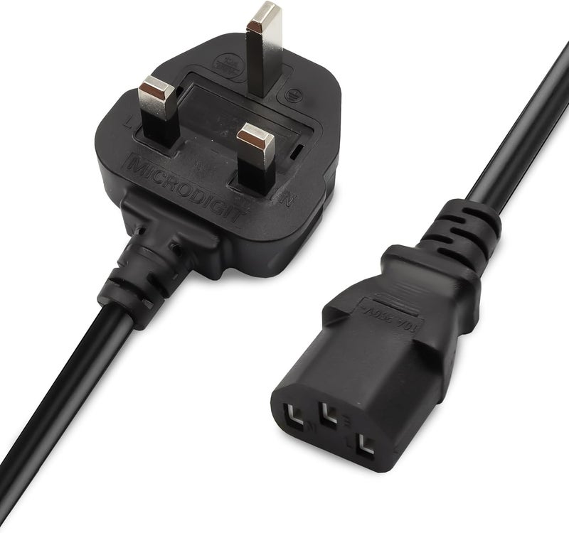 S-TEK [3m/10ft] Desktop Power Cable - Reliable Pure Copper Wire for Computers, TVs, Monitors, and More - Image 4