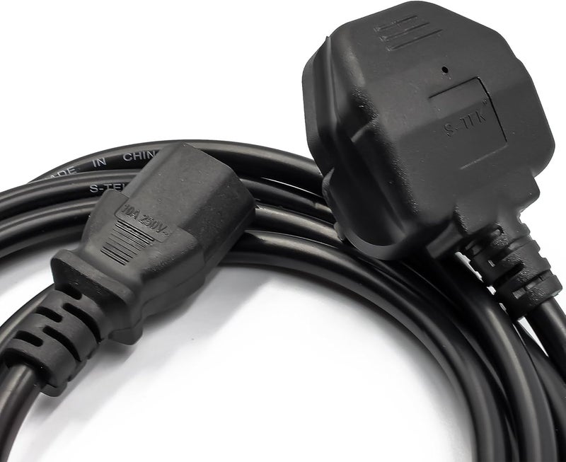 S-TEK [3m/10ft] Desktop Power Cable - Reliable Pure Copper Wire for Computers, TVs, Monitors, and More - Image 2