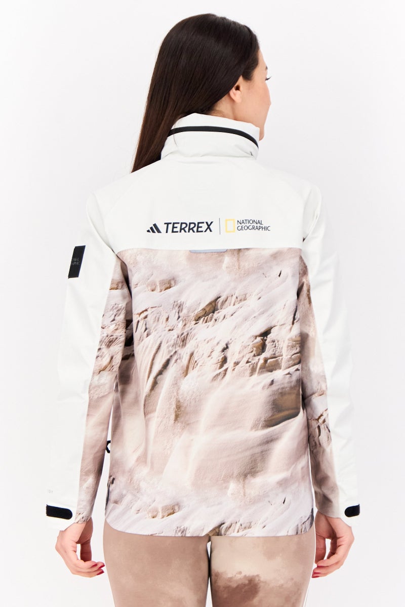 Adidas Women Sportswear Fit Long Sleeve Outdoor Jacket, Multicolor - Image 3