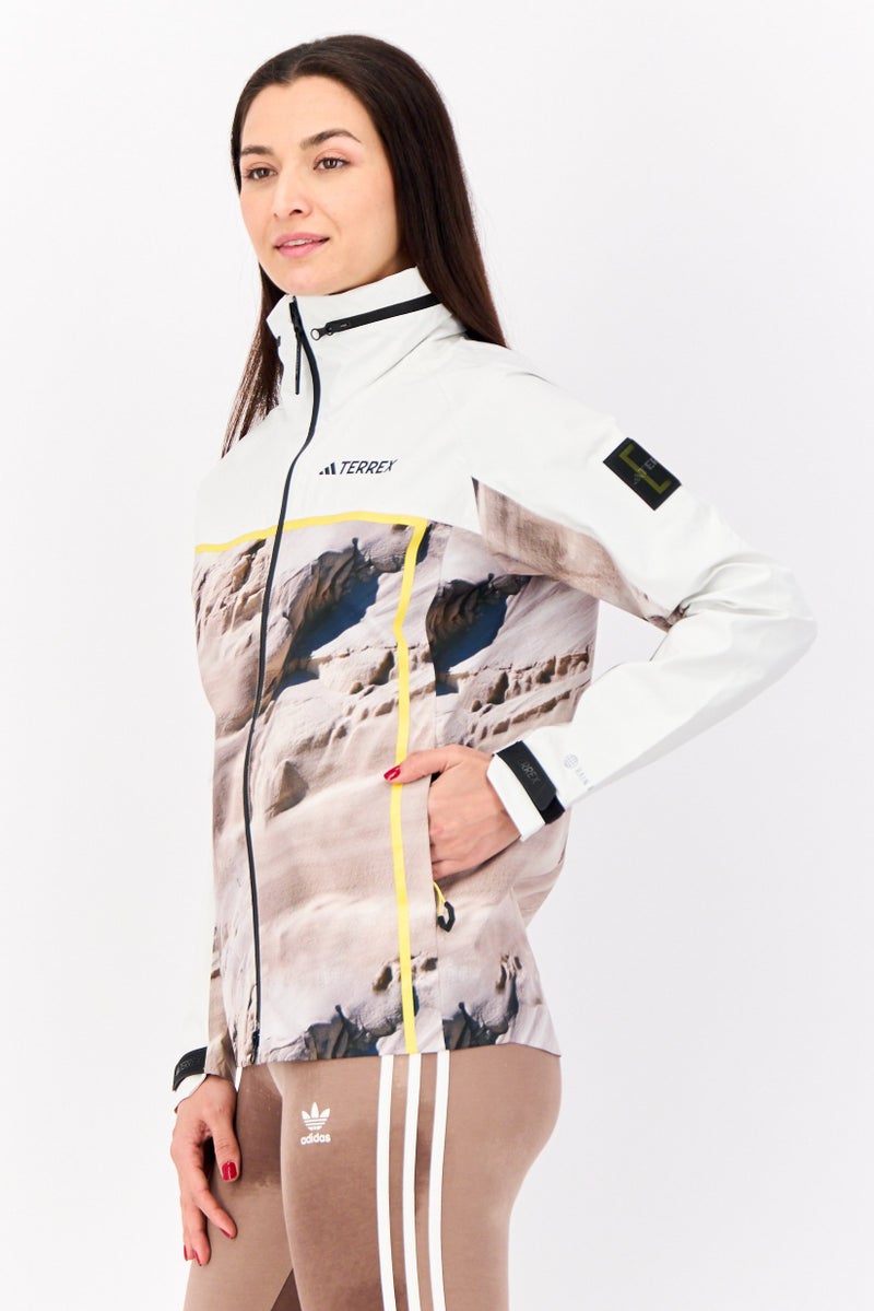 Adidas Women Sportswear Fit Long Sleeve Outdoor Jacket, Multicolor - Image 2