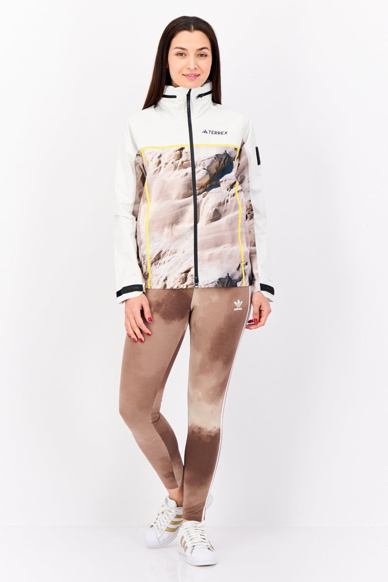 Adidas Women Sportswear Fit Long Sleeve Outdoor Jacket, Multicolor - Image 4