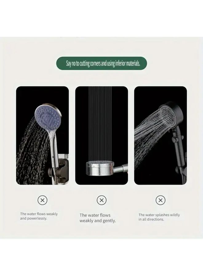 Silvery Rain Lily Shower Head High Pressure Large Output With Filter Three Gears - Image 2