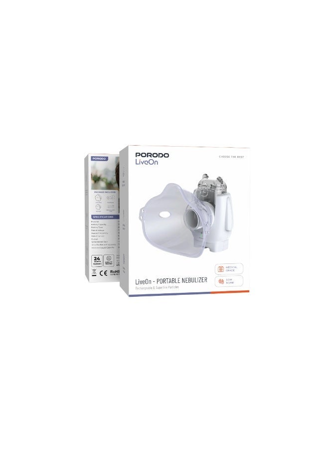 PORODO PORTABLE MINI NEBULIZER FOR KIDS AND ADULTS - WHITE - Image 3