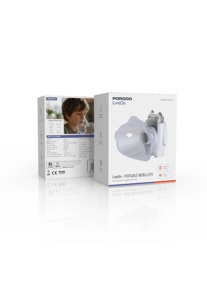 PORODO PORTABLE MINI NEBULIZER FOR KIDS AND ADULTS - WHITE - Image 2