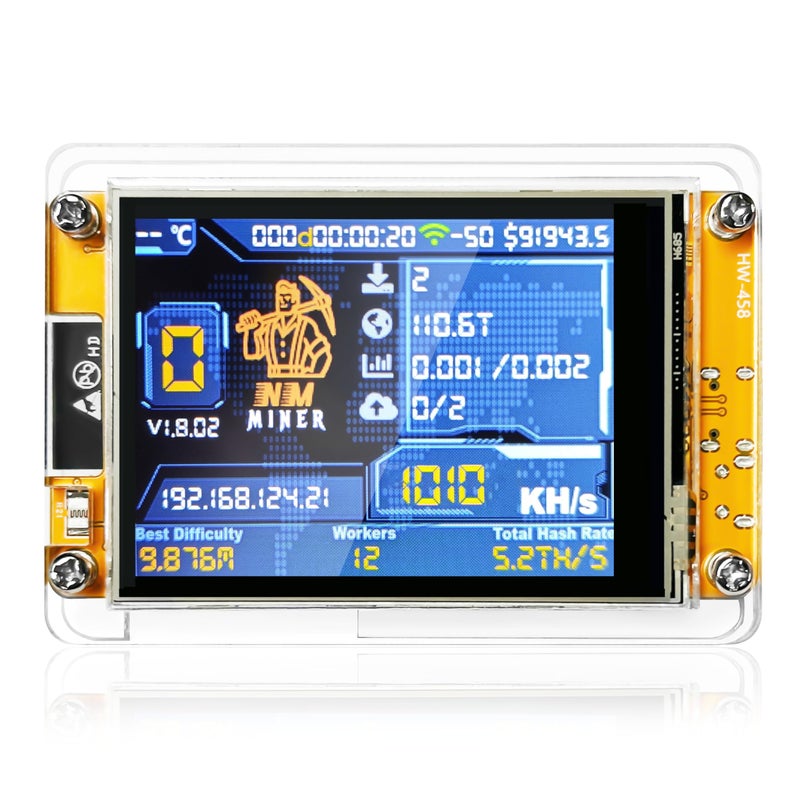 Heltec Automation Heltec Bitcoin Lottery Miner NerdMiner V2 ESP32 Solo Miner with 2.8'' Low Power Smart Display Crypto Miner 1030KH/s BTC Solo Miner - Image 1