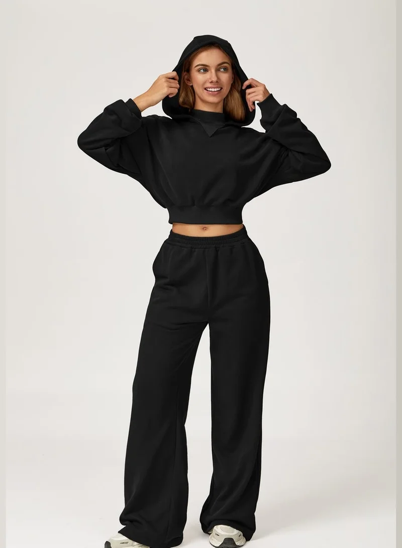 KAWN.YOGA Licorice Black High Neck Light Sweatshirt for Women | Best Price UAE