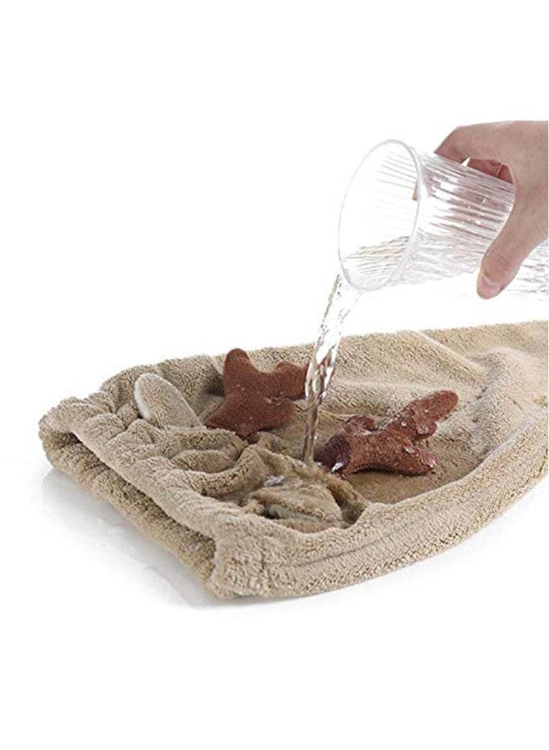 KASTWAVE Drying Hair Towel, Microfiber Hair Towel Wrap Fast Drying Hair Turban Shower Cap Soft Absorbent Cartoon Dry Hair Hat for Women Wet Longer and Thicker Hair Brown - Image 5