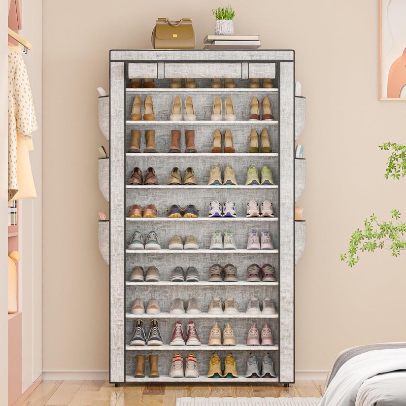 OYREL Shoe Rack 10Tier Large Capacity 50-56Pairs Beautiful Tall Shoe Shelf Free Standing Storage Cabinet Entryway Closet - Image 3