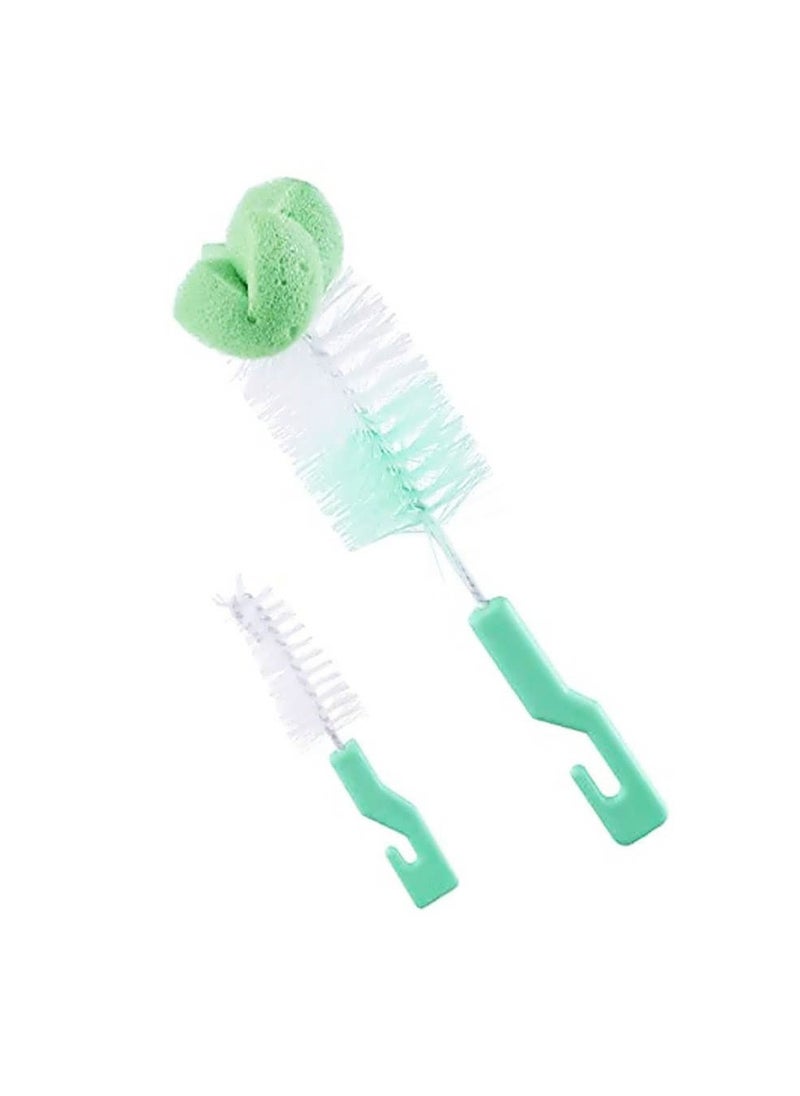 AL QADAH Bottle Brush Cleaner with Textured Grip Handles - Pack of 2 Mixed Colors  - Image 1