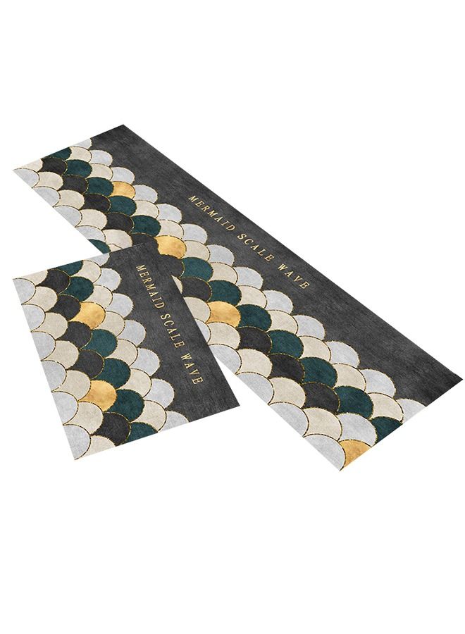 Arabest 2 Pieces Waterproof Cushioned Kitchen Rugs Set Non-Slip Standing Mat  Floor Mat  40*60+40*120cm - Image 1