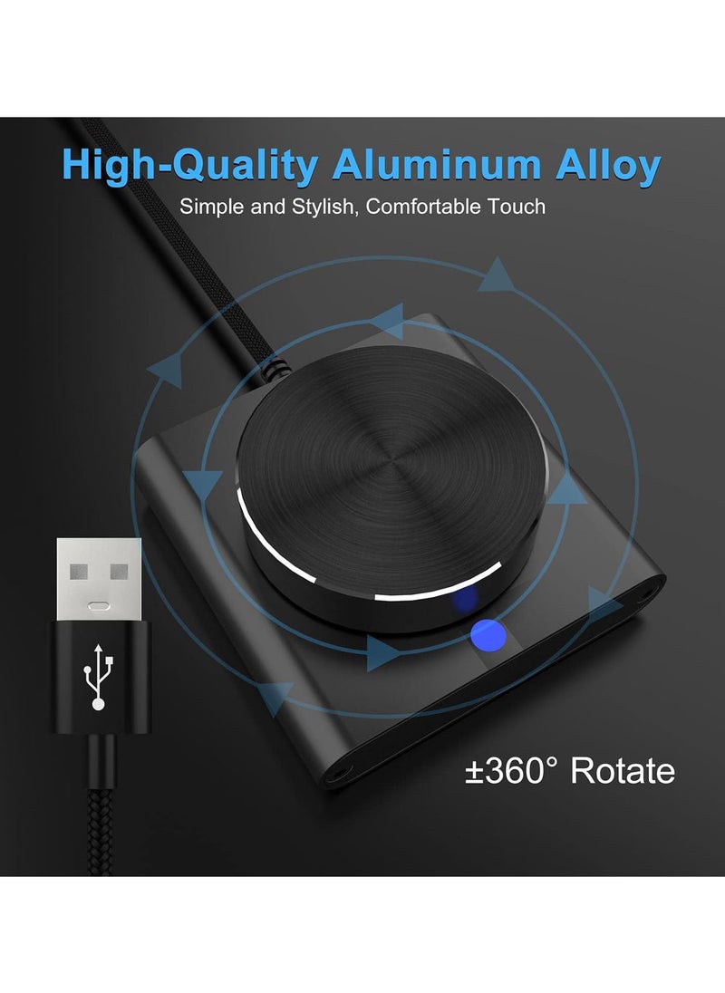 GGOOT PC Volume Control Knob - PC Volume Control Knob | Mute Function and Spin Button Audio Adjuster Volume Controller for Win7/8/10/XP//Vista/Android/iOS  - Image 4
