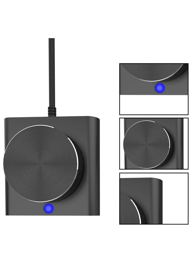 PC Volume Control Knob - PC Volume Control Knob | Mute Function and Spin Button Audio Adjuster Volume Controller for Win7/8/10/XP//Vista/Android/iOS