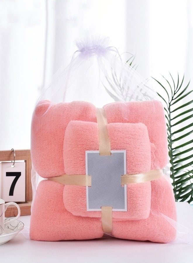 ميكسد 2 مجموعات من مناشف حمام ، مناشف حمام المرجان القطيفة مجموعة ( 1 + 1 منشفة حمام منشفة ) ، سوبر ماص ودائم منشفة مجموعة - Image 2