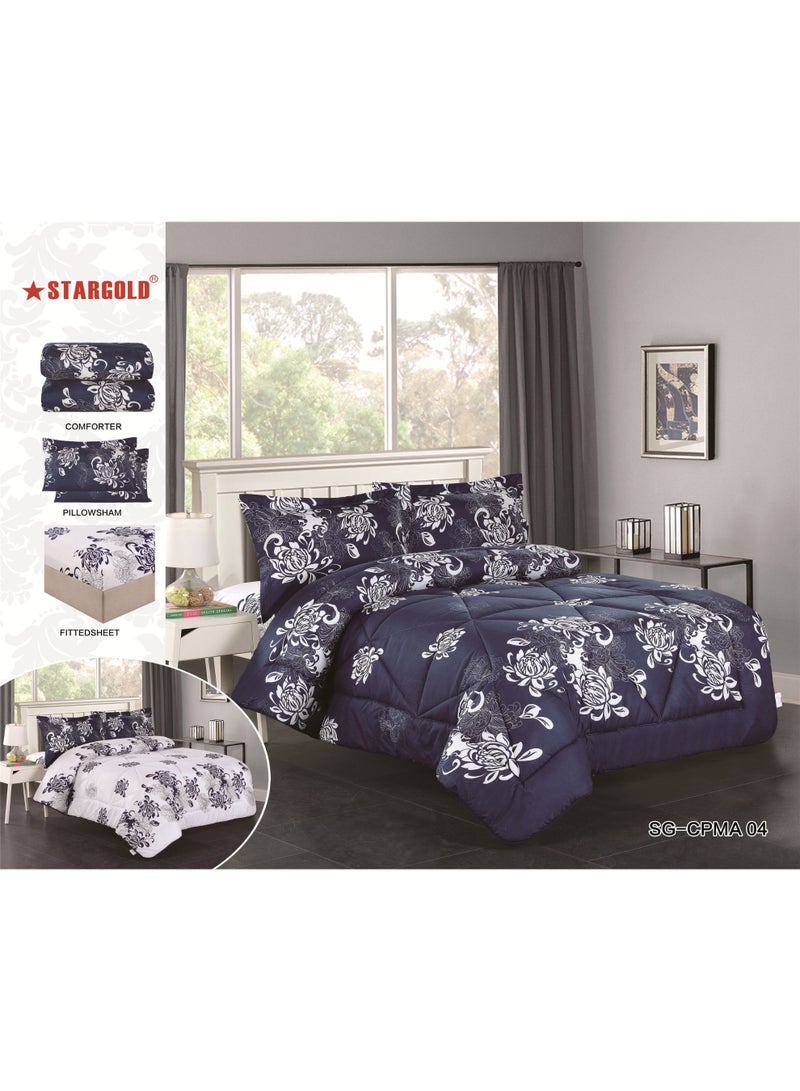 ستارجولد طقم لحاف مقاس كينج فائق النعومة من الألياف الدقيقة مطبوع 4 قطع - Image 2