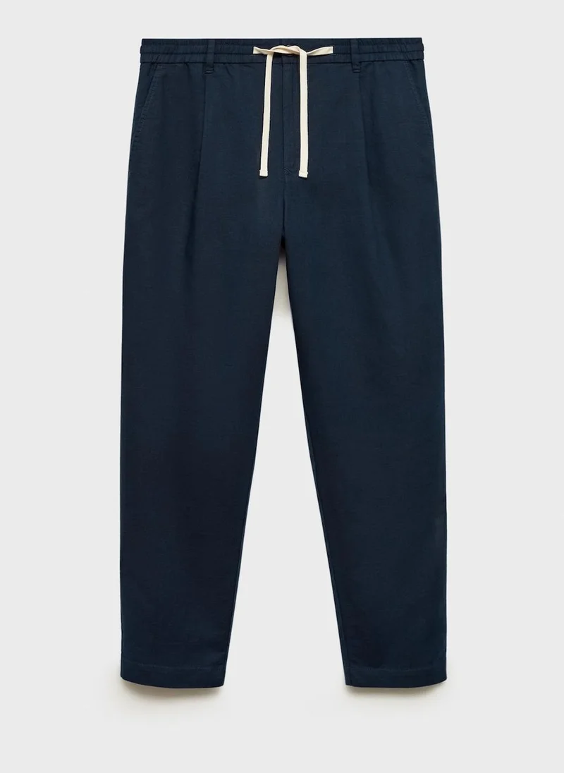 Mango Man Casual Slim-Fit Drawstring Pants