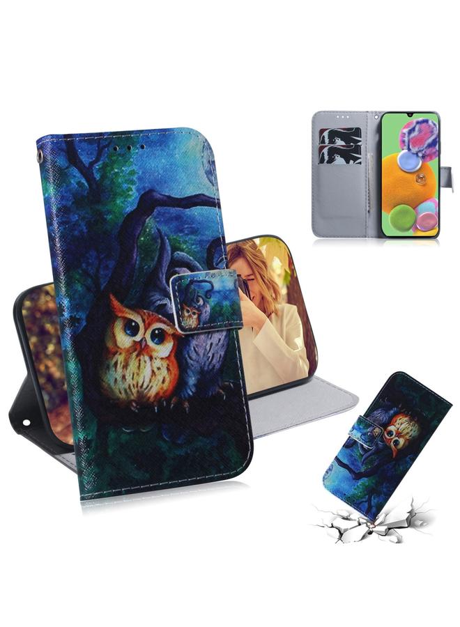 S-TOP Case For Galaxy A90 5G Coloured Drawing Pattern Horizontal Flip PU Leather Case with Holder & Card Slots & Wallet - Image 1