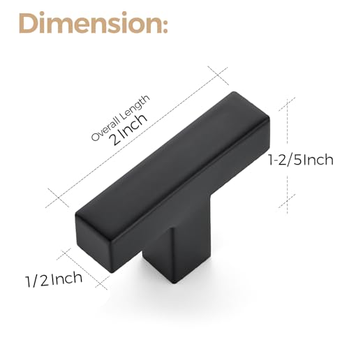 Ravinte 20 Pack 2 inch Length Square Cabinet Pulls Matte Black Stainless Steel Kitchen Drawer Pulls Cupboard Handles Cabinet Handles - Image 3