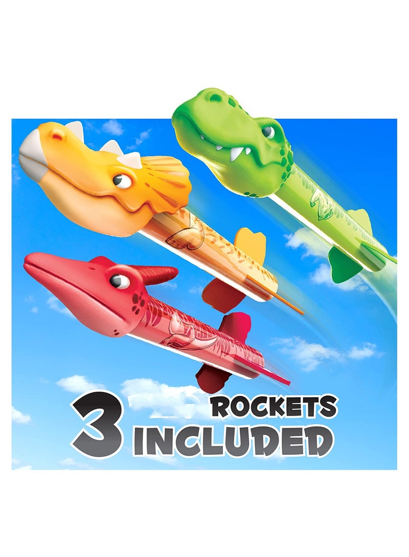 KASTWAVE SYOSI Dinosaur Rocket Launcher for Kids, Launch up to 100 feet, Suitable for Outdoor Sports, Happy Parent-child Time, As a birthday gift - Image 3