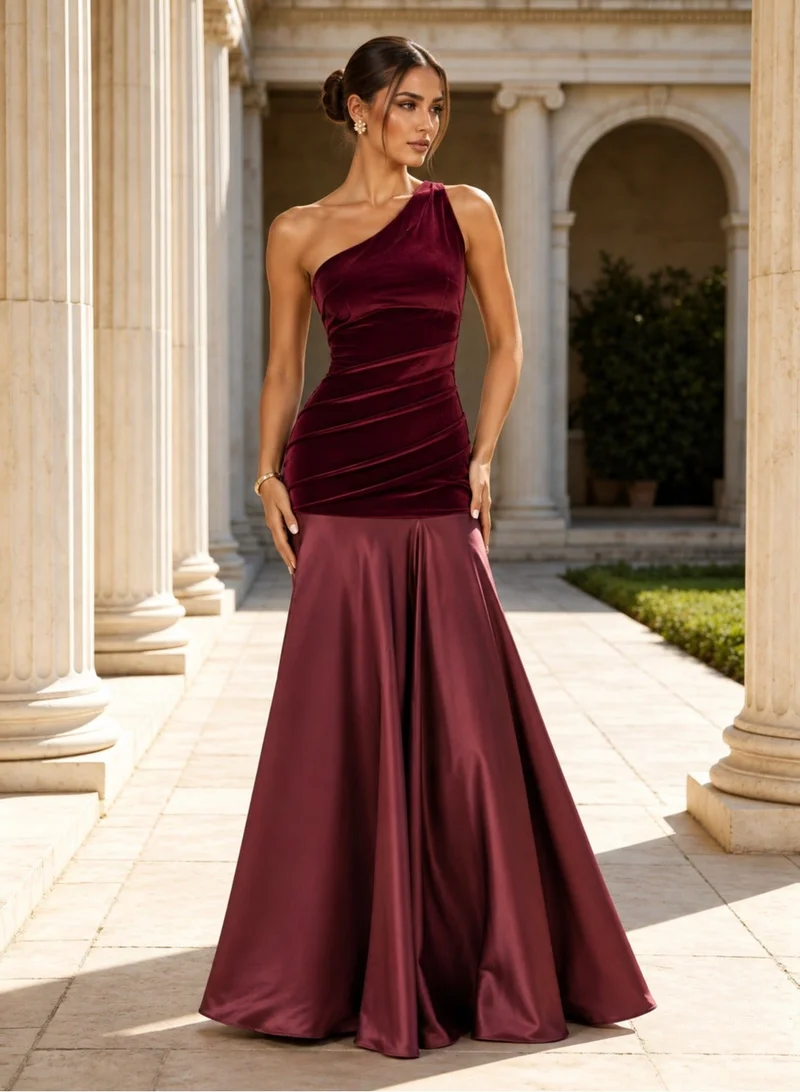 Ginger Boutique One Shoulder Evening Mermaid Gown