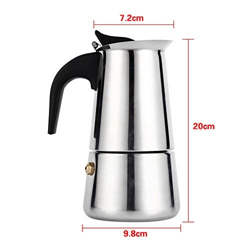 YOSOO Coffee Maker, Stainless Steel Coffee Pot Percolator Stovetop Espresso Latte Maker Percolator Stove Top Filter Coffee Maker Pot Easy Clean (300ML 6 Cup) - Image 5