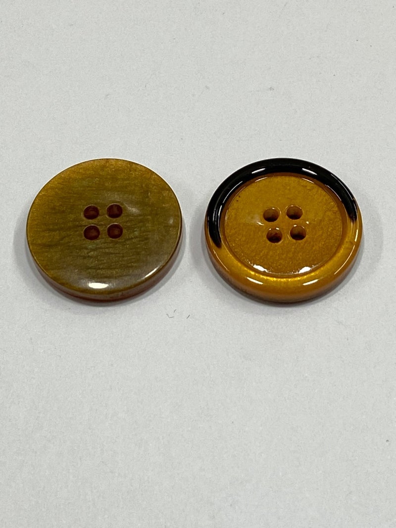 Karan Tuhafiye Karan Haberdashery Trench Coat and Jacket Button / 6 Piece Set / Enamel Coated / Black Throw / Mustard Color - Image 4