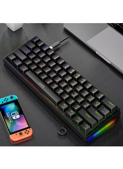 K620 E-sports Wired Mechanical Keyboard TYPE-C Hot Plug RGB Luminous Green Axis Game Bluetooth Mechanical Keyboard Crack k620 Black Green Shaft Classic Edition
