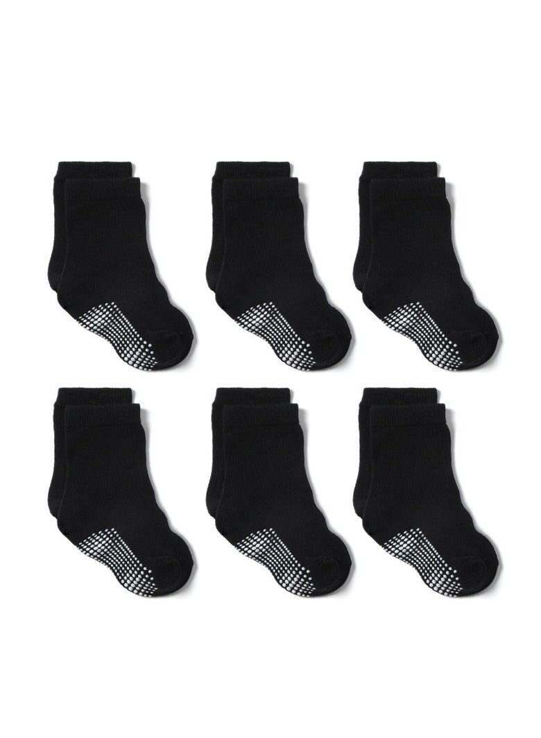 Children's Floor Socks Baby Non-Slip Socks 6 Pairs - Image 1