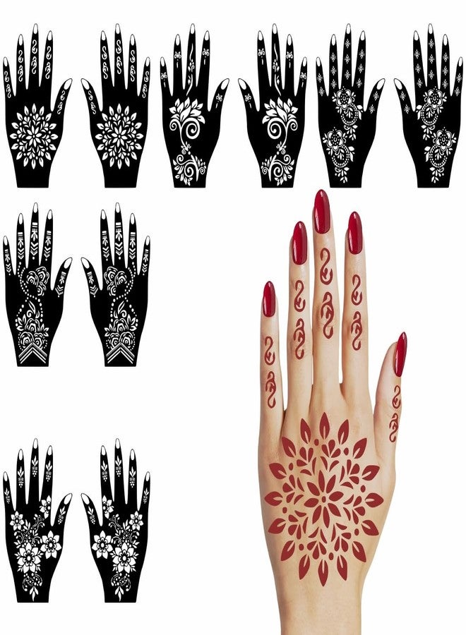 Komstec Henna Design Stencil Sticker Combo Set for Party, Wedding & Daily Fashion - Image 5