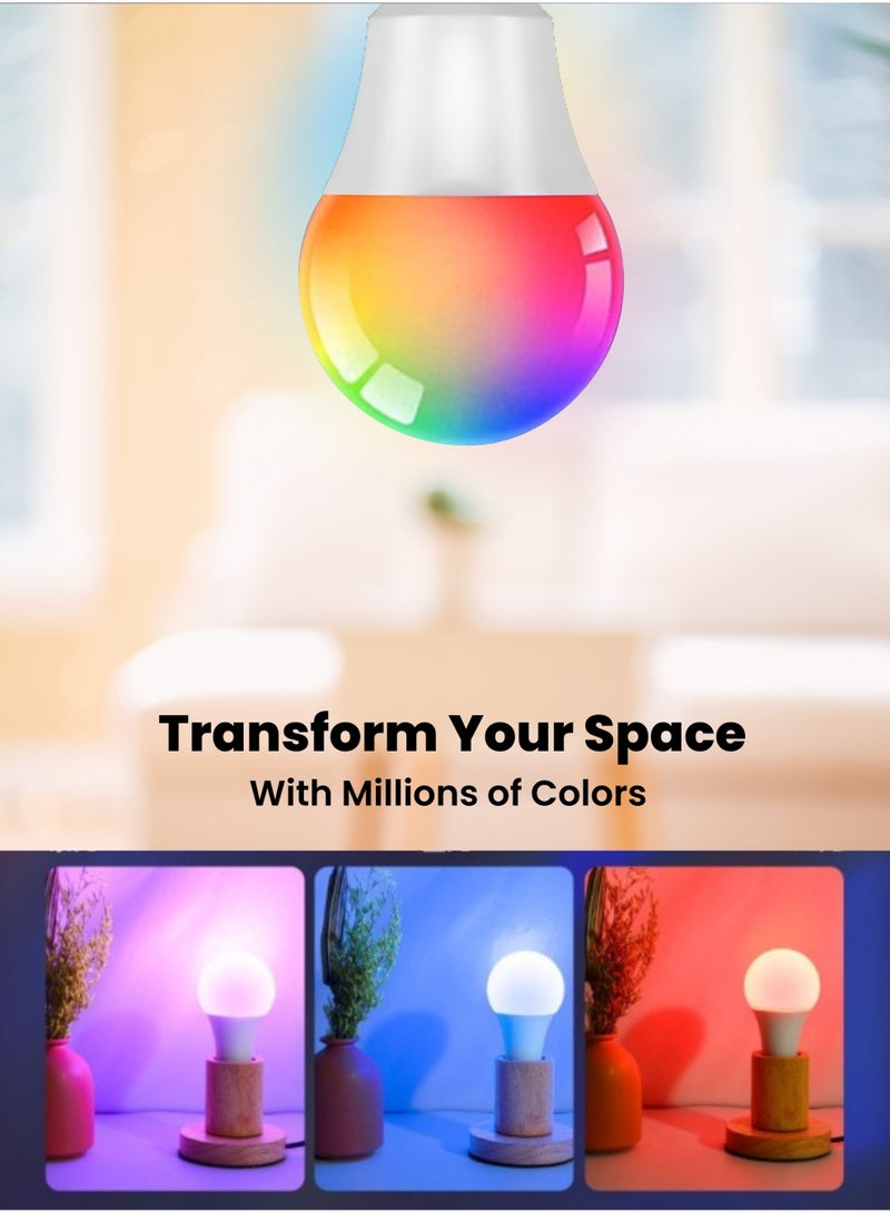 Vmax 2 Pieces Smart LED Bulb 7W Dimmable Light Bulb Work with App/Switch Control - Image 3