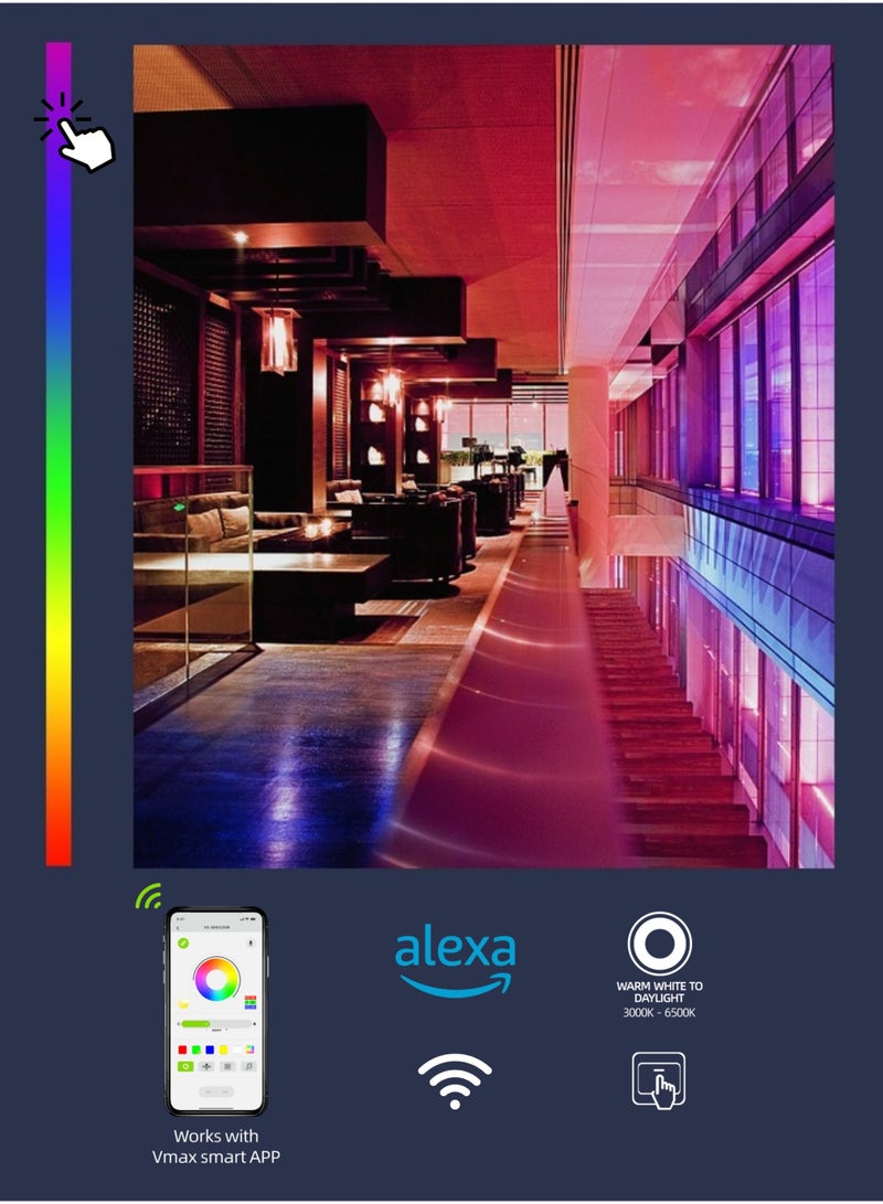 Vmax 2 Pieces Smart LED Bulb 7W Dimmable Light Bulb Work with App/Switch Control - Image 4