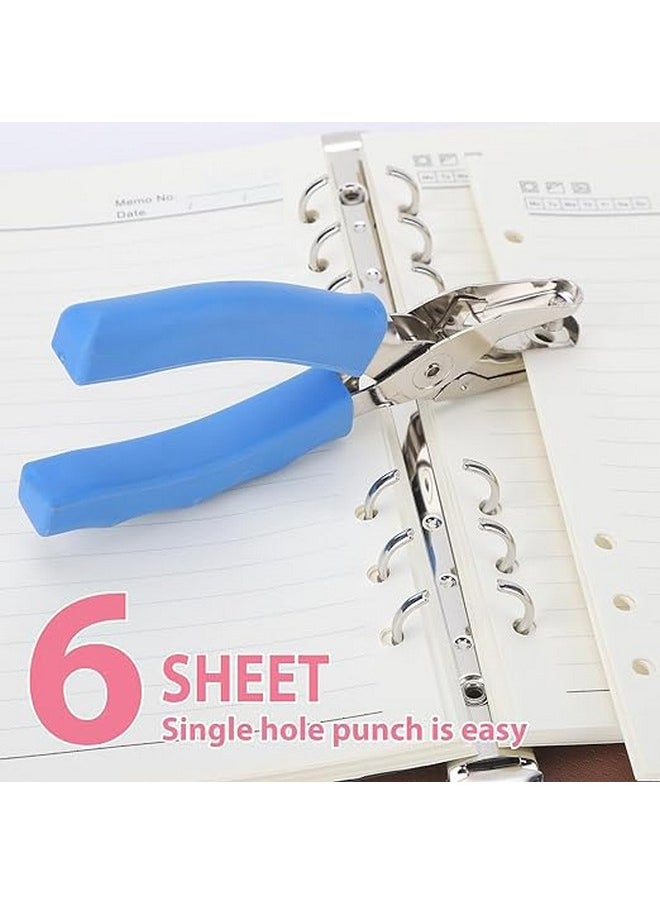 craftinova 1 Hole Punch， 1/4 Inch Of Single Whole Punch，With Soft Grip Handles, With 6 Sheet Capacity, Perfect For Home Office School Supplies, Can Be Used For Labels And Greeting Cards，3 Pcs  - Image 4