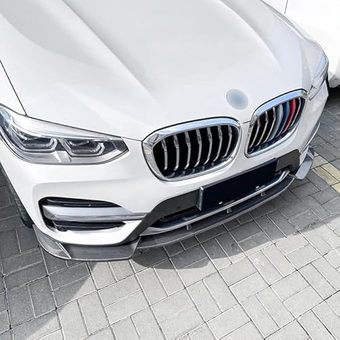 FINMOKAL Carbon Fiber Look Front Bumper Lip Spoiler Compatible with BMW X3 X4 G01 G02 2018-2021 (Not Fit for M Sport Version) - Image 3