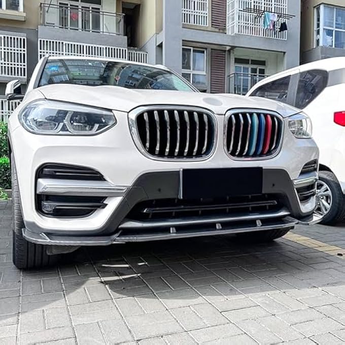 FINMOKAL Carbon Fiber Look Front Bumper Lip Spoiler Compatible with BMW X3 X4 G01 G02 2018-2021 (Not Fit for M Sport Version) - Image 4