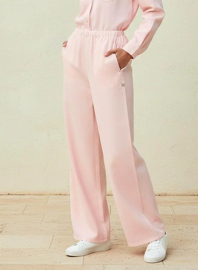 Splash FAV Wide Leg Pants with Elasticated Waist