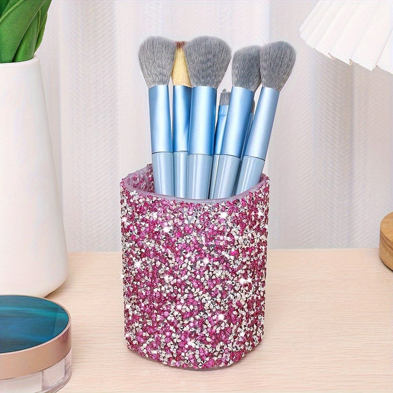 Luxurious Creative Home Bathroom Makeup Table Desktop Multifunctional Storage Box For Makeup Brushes Colourful - Image 2