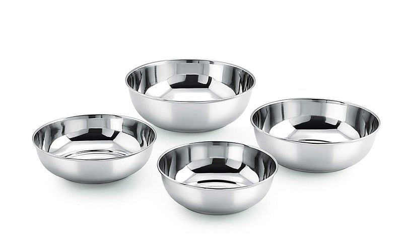 neelam Stainless Steel 10, 22 Gauge Vati, 1000 ml, Set of 12, Dinner Bowl Katori Serving Vati, Durable Quality, Elegant, Perfect for Serving Snacks, Desserts, and Condiments, Sliver - Image 2