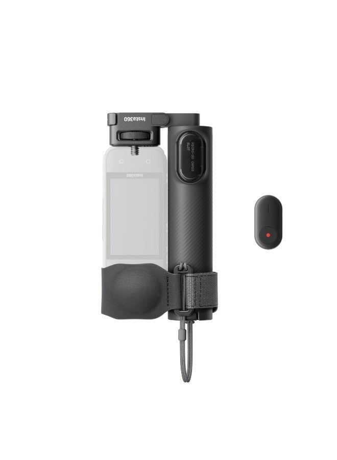 Insta360 Foldable 2-in-1 Selfie Stick Remote Kit (1/4″ Mount) – Extendable Selfie Stick & Remote Controller for X5, X4, X3, GO 3, Ace Series Action Cameras - Image 1