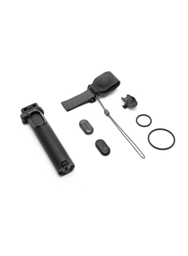 Insta360 Foldable 2-in-1 Selfie Stick Remote Kit (1/4″ Mount) – Extendable Selfie Stick & Remote Controller for X5, X4, X3, GO 3, Ace Series Action Cameras - Image 2