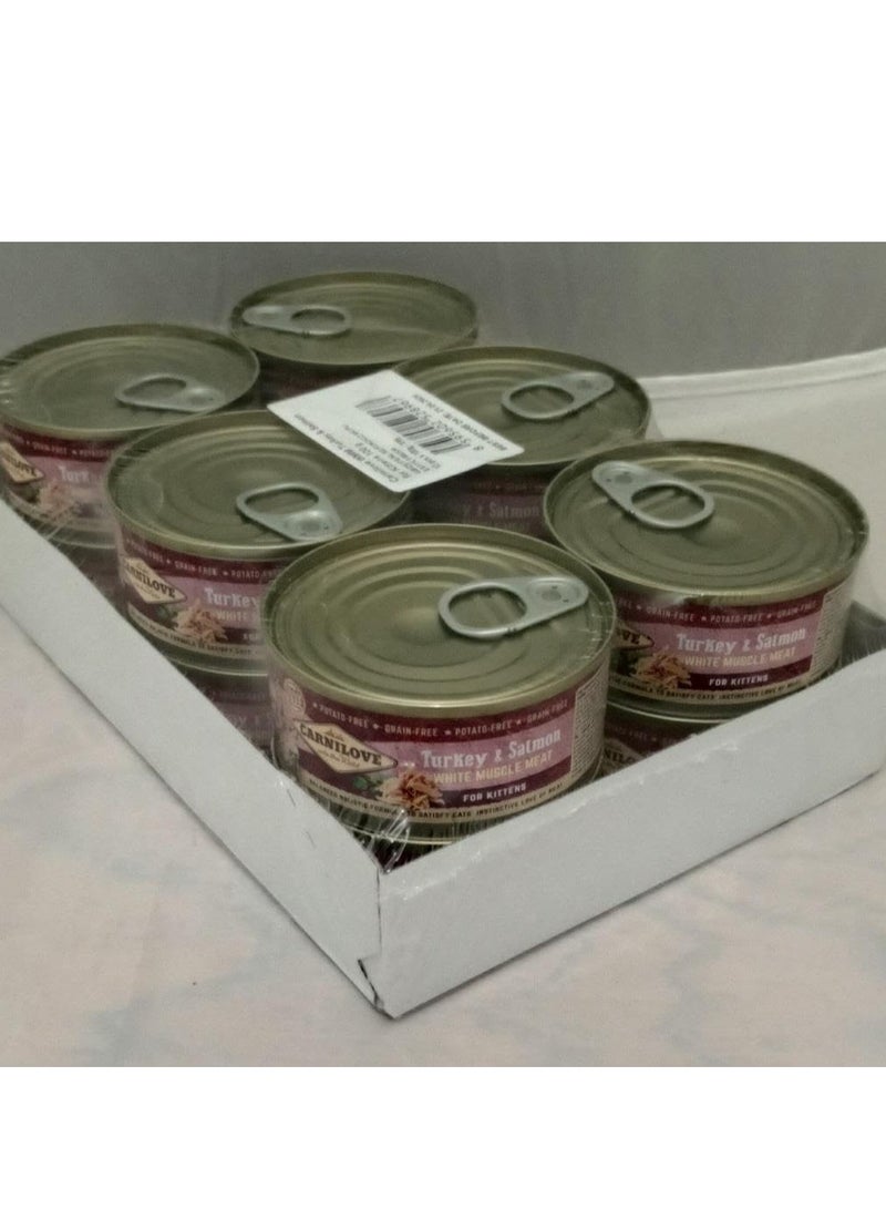 CARNILOVE Turkey & Salmon for Kittens (Wet Food Cans) 12x100g - Image 3