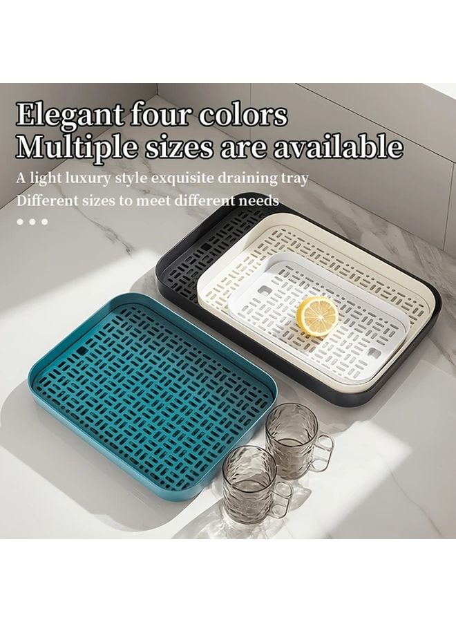 Large Black Dish Rack Drainer For Sink Kitchen Bathroom Storage - Image 5