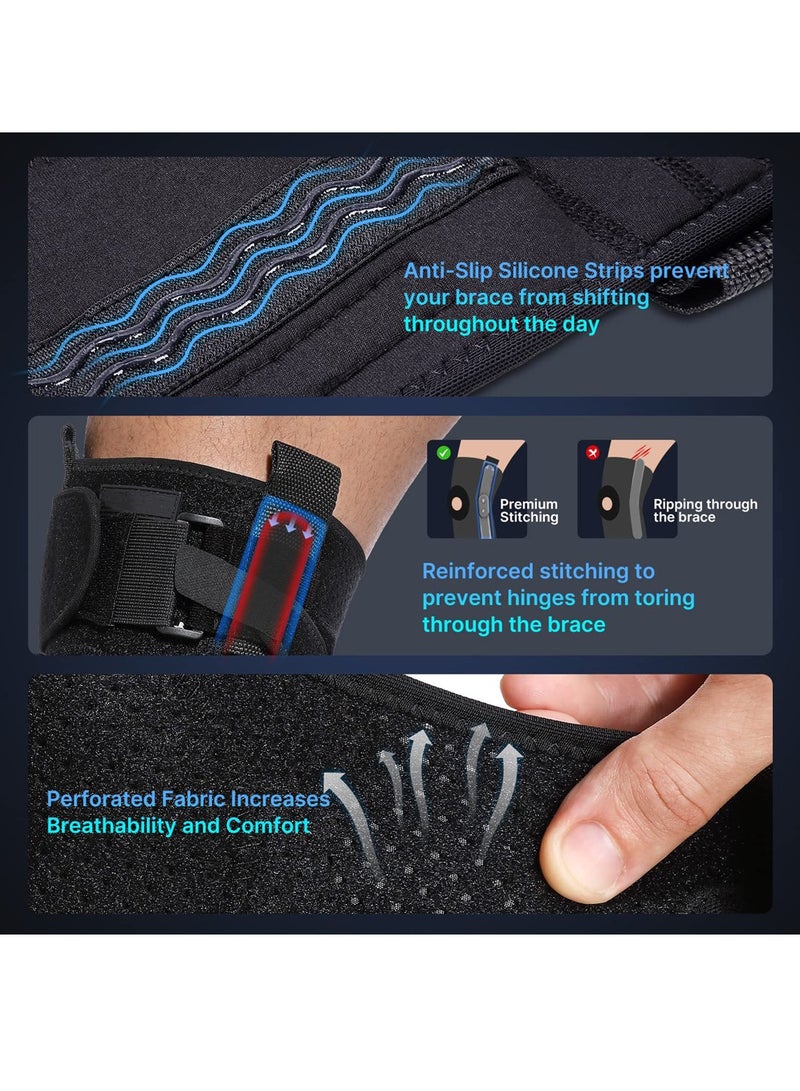 Loquat Knee Pads Adjustable Knee Brace for Knee Pain Relie Stabilizers Hinges for Injury or Surgery Recovery Sports Fitness Outdoors Protective Gear for Men and Women - Image 4